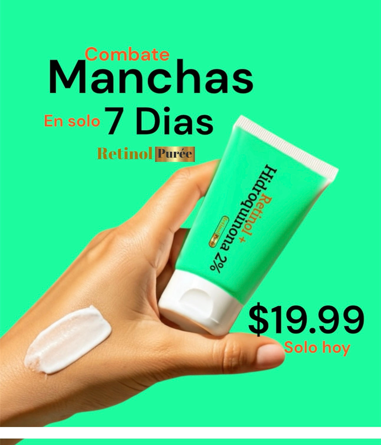 RETINOL+ HIDROQUINONA2%  Vitamina E,B5 es una solución efectiva que Combate MANCHAS/ e hiperpigmentación